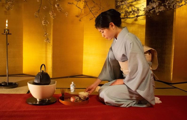 Tea Ceremony - woman siting inside room