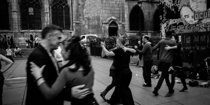 Tango Dance - people dancing on street