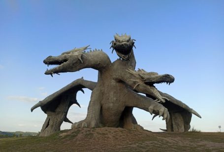 Russian Folklore - gray concrete statue under blue sky during daytime