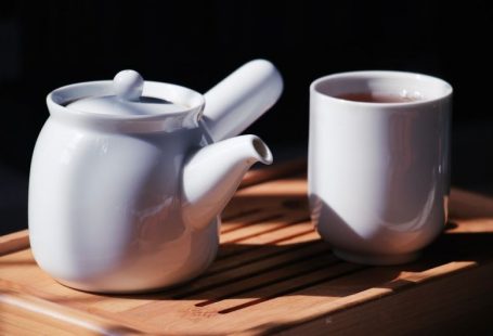 Tea Culture - white teapot with cup