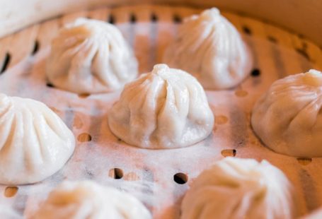 Dim Sum - dumpling on tray