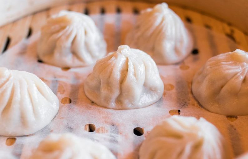 Dim Sum - dumpling on tray
